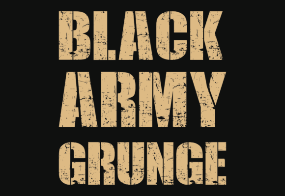Black Army Grunge Typeface for Bold Branding