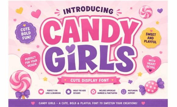 Candy Girls: A Playful Display Font for Brands