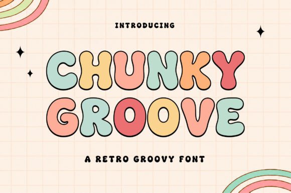Chunky Groove: A Bold Retro Typeface for Branding