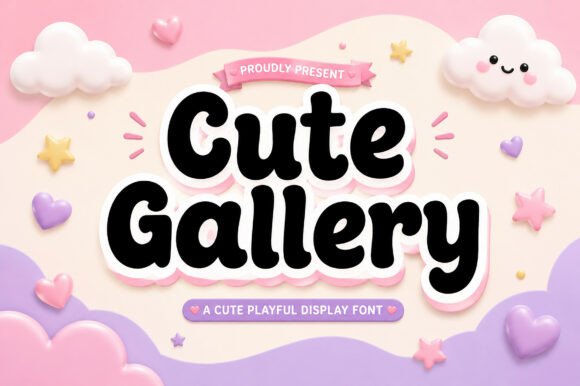 Cute Gallery Display Font for Web Design