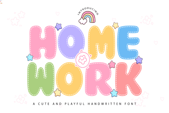 Cute Homework: A Puffy Stitch Display Font for Makers