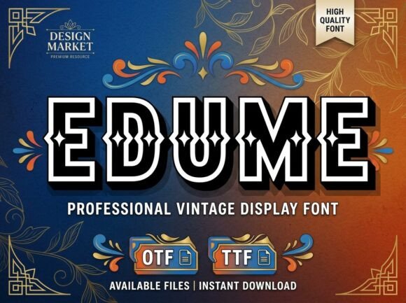 Edume: A Bold Display Font for Editorial Design