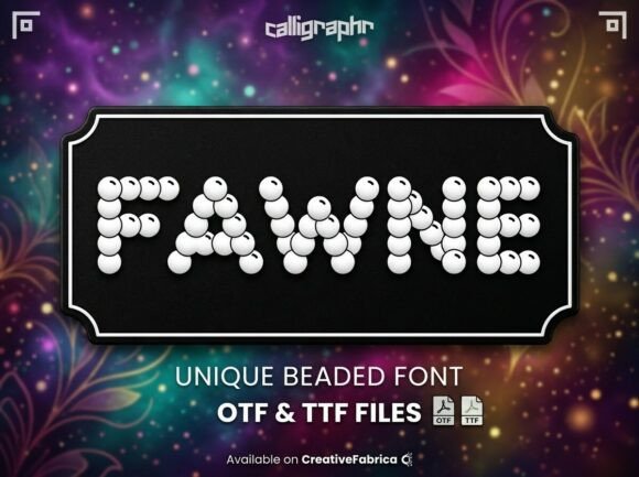 Fawne: A Beaded Display Font for Artisanal Brands