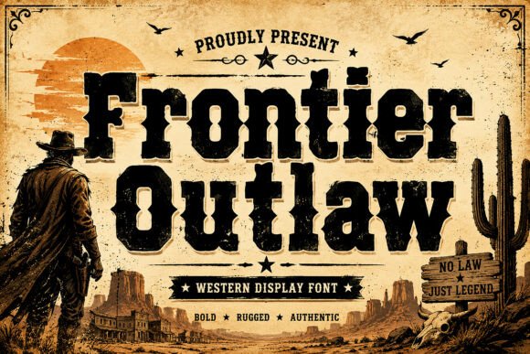 Frontier Outlaw Font for Bold Western Crafts