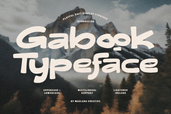 Gabook Typeface for Warm Handmade Branding