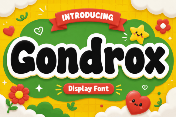 Gondrox: A Playful Display Font for Bold Branding