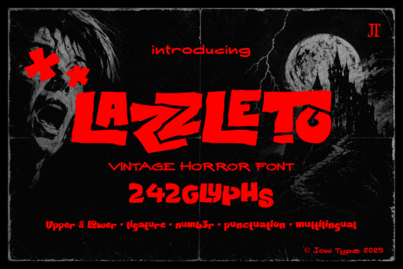 Lazzleto Typeface for Bold Horror Branding