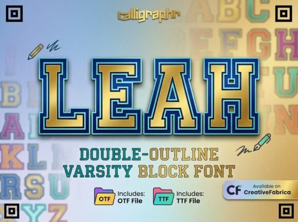 Leah Typeface: Bold Varsity Style for Digital Campaigns