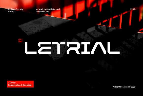 Letrial: The Industrial Display Font for Makers