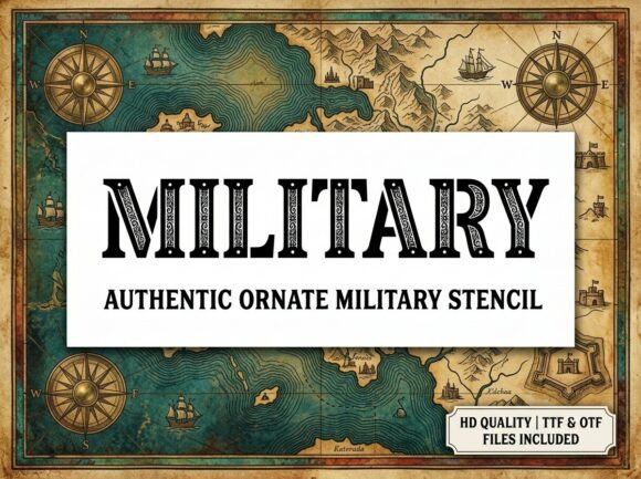 Military Font: Bold Stencil Typography for Branding