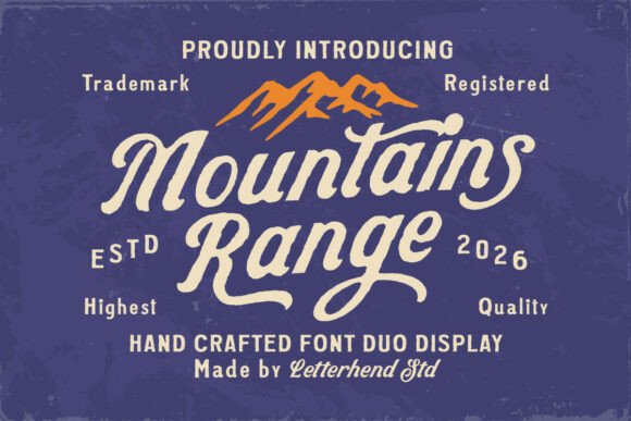 Mountains Range Duo Typeface for Web Design
