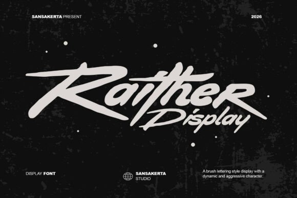 Raither Display: Bold Brush Font for Campaigns