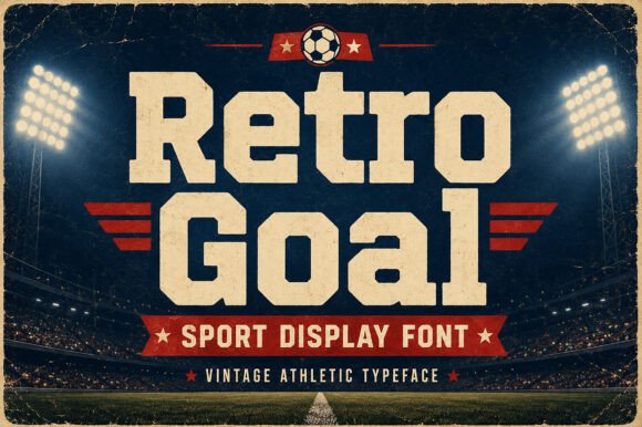 Retro Goal: A Vintage Sports Typeface for Makers
