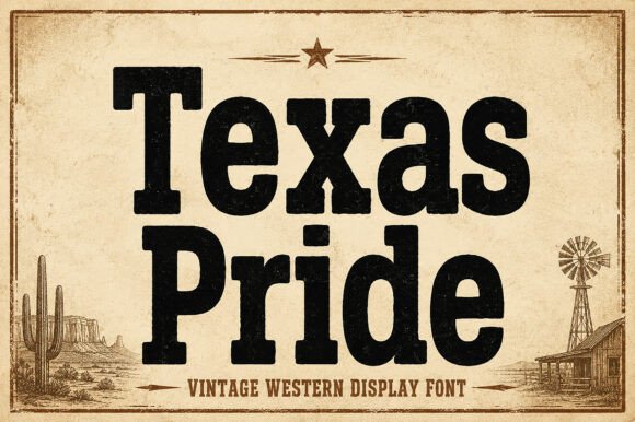 Texas Pride: A Bold Display Font for Branding