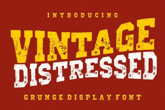 Vintage Distressed: A Bold Typeface for Editorial Design